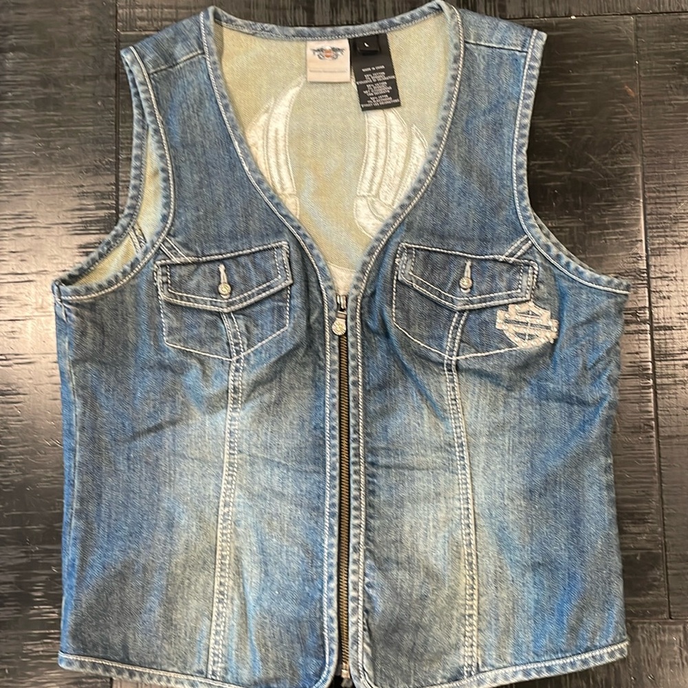 Women’s Harley Davidson, Jean vest